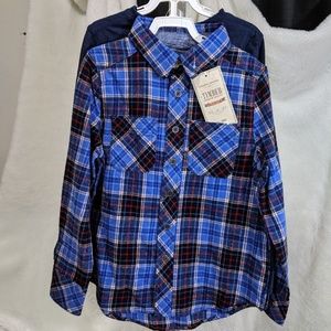 ⬇️💲Timbe vintage flannel two piece set kids shirt